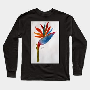 Bird of Paradise Painting Long Sleeve T-Shirt